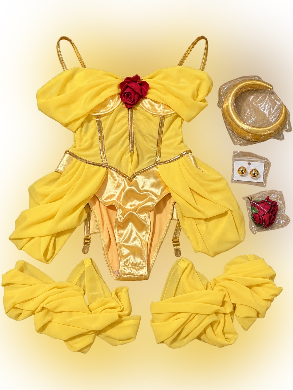 Fashion Nova Fairytale Bombshell Princess 6-piece costume set in size MEDIUM